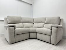 G PLAN ‘Harper Loom Shale’ 3 Piece Small Corner Fabric Sofa 2 Power Recliners