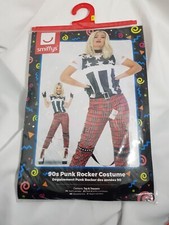 New - Womens - Smiffys - 90s Punk Rocker Costume - S