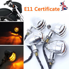 4pcs Motorcycle Chrome Indicators Motorbike Turn Signal Lights For Harley Honda