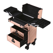 4 in 1 XL Makeup Trolley Beauty Trolley Case Drawers Hairdressing Case on Wheels