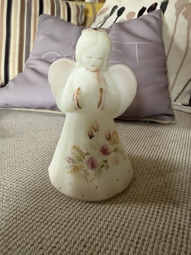 Fenton satin glass angel - fenton,