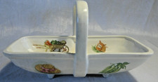 Aynsley Edwardian Cottage Garden Vegetable Basket Trug & Round Trinket Dish