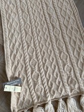 Brand new Monsoon Accesorize natural oversize knitted aran patterned scarf