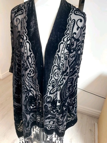 Velvet devore kimono art - kimono,