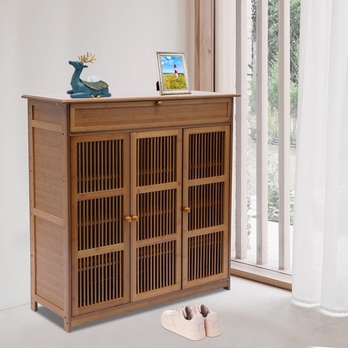 39in bamboo shoe cabinet - bamboo,