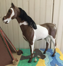 OOAK..1:6 Scale..Painted Horse. Skewbald (2) . Johnny West. Sindy. Action Man.
