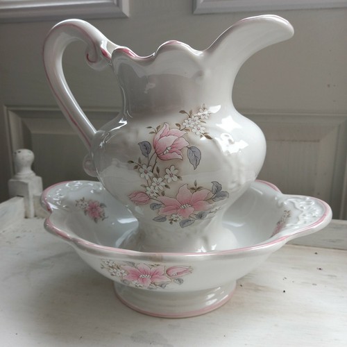 Vintage antique white pink - vintage,