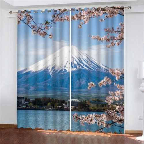 Japanese landscape curtains - japanese,