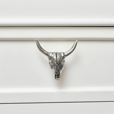 Silver Buffalo Skull Drawer