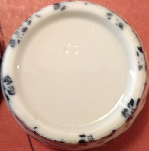 Small white ceramic floral - small,