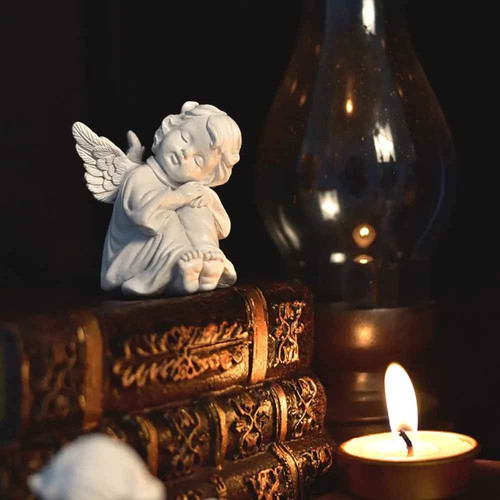 1pc angel figurine - 1pc, resin