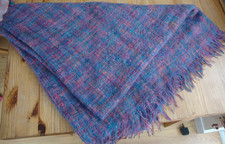 Vintage Boucle Cape Mohair, Mohair Wool Blanket/Shawl/Wrap.