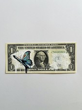Butterfly genuine 1/1 dollar art signed Emo banksy Harring martin whatson gift C