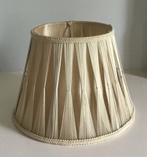Laura Ashley Pale Gold Lamp Shade Pinch Thread  Good Condition