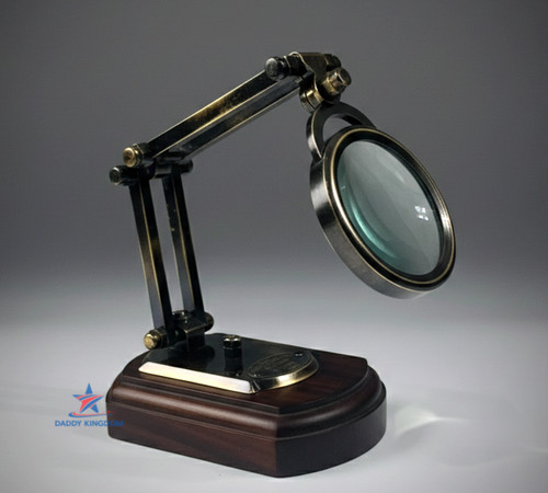 Brass glass magnifying antique - brass,
