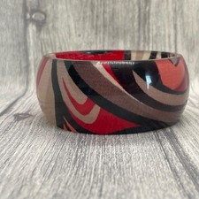 Retro Wide Plastic Bangle –