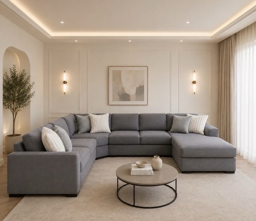 Large grey shape - large,