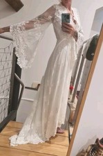 Lace Wrap White Lace Dress