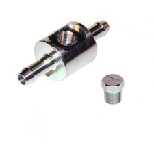 Sytec 8mm Fuel Line Adaptor For Pressure Gauges - Billet Aluminium FGA100