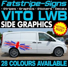 to fit MERCEDES VITO LWB STRIPES GRAPHICS STICKERS DECALS CAMPER DAY RACE VAN