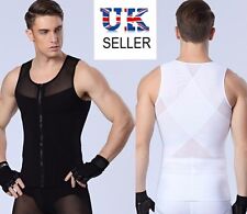 SLIMMING COMPRESSION SUPPORT GIRDLE VEST MALE CORSET UNDERWEAR SHIRT FOR MEN UK