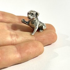 vintage sterling silver puppy