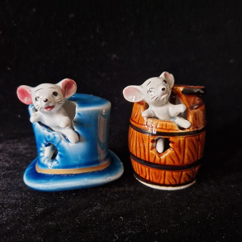 Two vintage mice figurines - vintage,