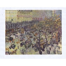 CAMILLE PISSARRO Boulevard Montmartre - Vintage Print 1944