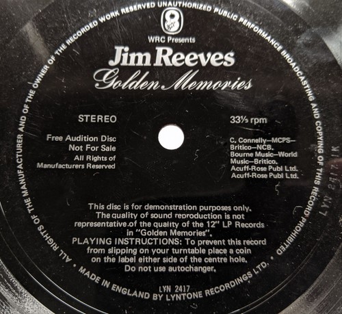 Jim reeves golden memories - reeves,