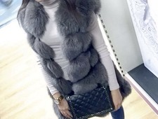 Fox Fur Gilet Women Real Fur