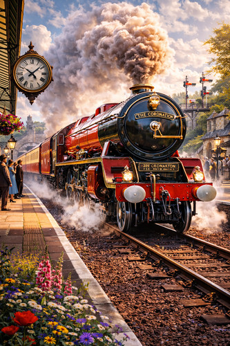 Steam train vintage railway - steam,