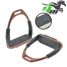 YNR® Safety Stirrups Horse Riding Bendy Irons Equestrian Saddles Tack Rose Gold
