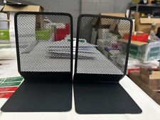 2x Metal Mesh Bookends in