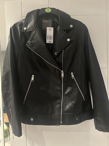 Ladies black faux leather - black,