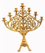 Ornate French Gilt Candelabra Floor Candles
