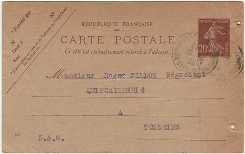 Postal stationery france - postal,