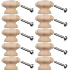 10 x WOODEN PINE KNOBS 35mm CHEST DRAWER WARDROBE KITCHEN CUPBOARD CABINET DOOR