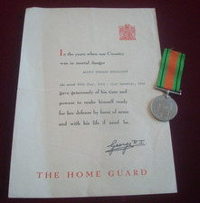 WW2 HOME GUARD CERTIFICATE &