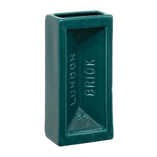 London brick vase teal - london,
