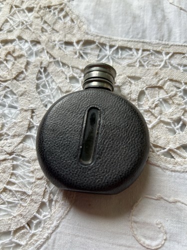 Vintage glass lined - glass, leather
