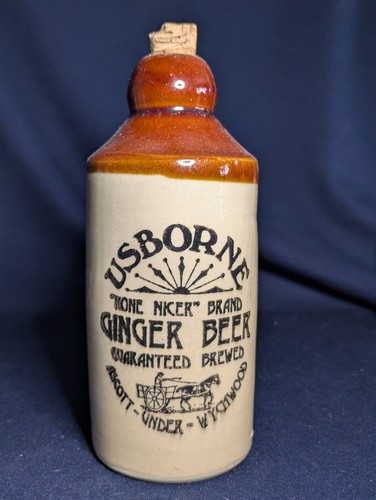 Stoneware ginger beer bottle - stoneware,