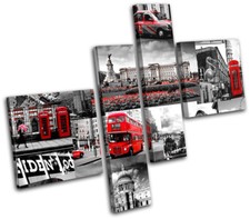 London Collage Red  City