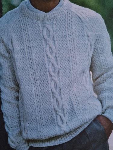 Aran knitting pattern - aran, mens