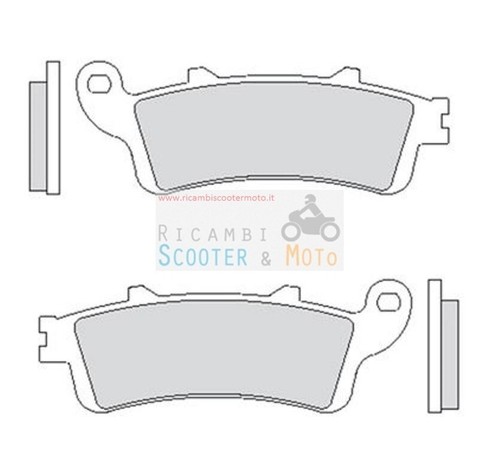 Pair rear brake pads honda - of,