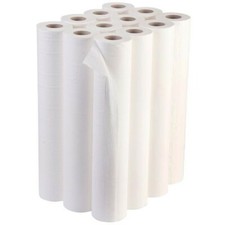 1 - 12 x Massage Table Bed Cover Couch Hygiene 20" Paper Rolls Tissue 40m White