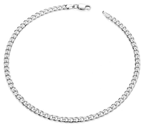 Sterling silver curb - sterling, anklet