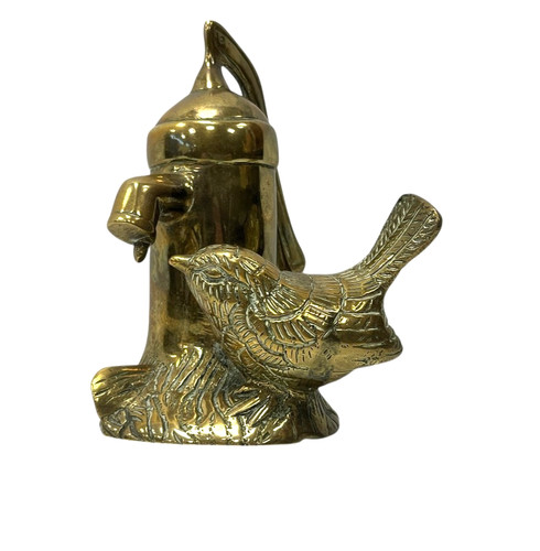 Vintage solid brass - brass, bird