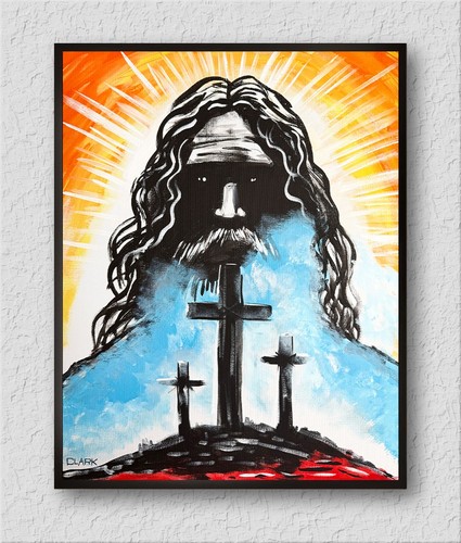Vibrant jesus christ abstract - vibrant,