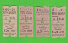 British Airways Coach Svc - 4 Ultimate Tickets - Heathrow to W. London Terminal