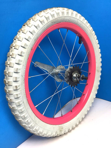 Bicycle rear pink wheel - 16",